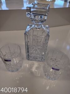 MARQUIS WATERFORD BRADY DOUBLE OLD FASHIONED, 11.5OZ, SET OF 2 W/ DECANTER, NEW